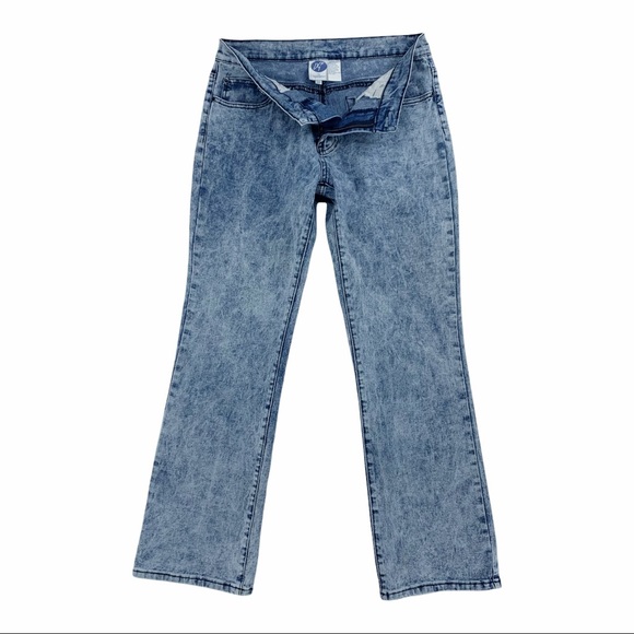 Diane Gilman DG2 Boot Cut Mid Rise Super Stretch Acid Wash Blue Jeans Si… - Picture 11 of 14